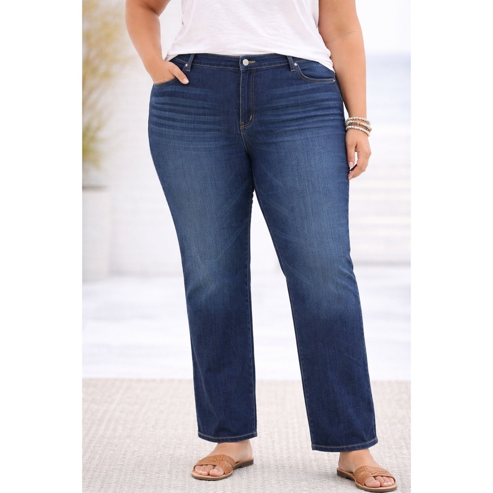 Caslon Skinny Jeans Women‎ 24W Midnight Dark Blue Stretch Whiskered Classic